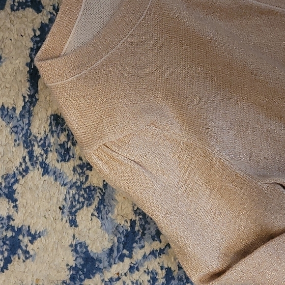 Janie and Jack sz 6 pink shimmer cropped cardigan sweater K14 - Picture 3 of 3